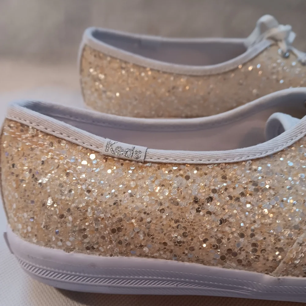 Keds Womens 8.5 Champion Glitter Celebrations Lace Up Sneaker Shoes